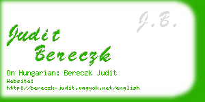 judit bereczk business card